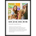 Personalisiertes Erzieherin Definition Poster – Individuelles Foto-Geschenk mit Name & emotionalem Spruch als Abschiedsgeschenk, zum Geburtstag oder als Überraschung