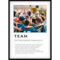 Personalisiertes Team Definition Poster – Individuelles Foto-Geschenk mit Name & emotionalem Spruch als Dankeschön, Überraschung oder für den Verein