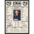 Personalisiertes Poster zum 60. Geburtstag Geschenk – Zeitung 1966 mit eigenem Foto & Name