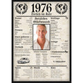 Personalisiertes Poster zum 50. Geburtstag Geschenk – Zeitung 1976 mit eigenem Foto & Name