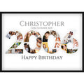 Fotocollage 20. Geburtstag – Personalisiertes Poster mit Fotos & Name | Geschenk zum 20 Geburtstag | Jahreszahl 2006