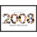 Fotocollage 18. Geburtstag – Personalisiertes Poster mit Fotos & Name | Geschenk zum 18 Geburtstag | Jahreszahl 2008