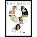 Fotocollage 9. Geburtstag – Personalisiertes Poster mit Fotos & Name | Geschenk zum 9 Geburtstag