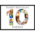 Fotocollage 10. Geburtstag – Personalisiertes Poster mit Fotos & Name | Geschenk zum 10 Geburtstag