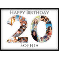 Fotocollage 20. Geburtstag – Personalisiertes Poster mit Fotos & Name | Geschenk zum 20 Geburtstag
