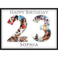 Fotocollage 23. Geburtstag – Personalisiertes Poster mit Fotos & Name | Geschenk zum 23 Geburtstag