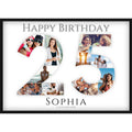 Fotocollage 25. Geburtstag – Personalisiertes Poster mit Fotos & Name | Geschenk zum 25 Geburtstag