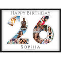 Fotocollage 26. Geburtstag – Personalisiertes Poster mit Fotos & Name | Geschenk zum 26 Geburtstag