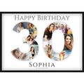 Fotocollage 30. Geburtstag – Personalisiertes Poster mit Fotos & Name | Geschenk zum 30 Geburtstag