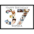 Fotocollage 37. Geburtstag – Personalisiertes Poster mit Fotos & Name | Geschenk zum 37 Geburtstag