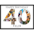 Fotocollage 40. Geburtstag – Personalisiertes Poster mit Fotos & Name | Geschenk zum 40 Geburtstag