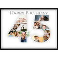 Fotocollage 45. Geburtstag – Personalisiertes Poster mit Fotos & Name | Geschenk zum 45 Geburtstag