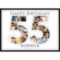 Fotocollage 55. Geburtstag – Personalisiertes Poster mit Fotos & Name | Geschenk zum 55 Geburtstag