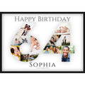 Fotocollage 64. Geburtstag – Personalisiertes Poster mit Fotos & Name | Geschenk zum 64 Geburtstag