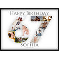 Fotocollage 67. Geburtstag – Personalisiertes Poster mit Fotos & Name | Geschenk zum 67 Geburtstag