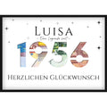 Geldgeschenk zum 70. Geburtstag 1956 – Personalisiertes Poster mit Jahreszahl & Name