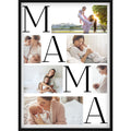 Personalisierte Mama Foto-Collage zum Vatertag, Geburtstag oder als Überraschung – Individuelles Geschenk mit 6 Fotos